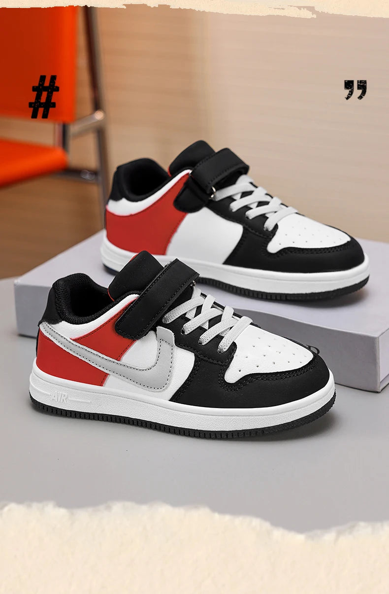 Boys and Girls Sports Sneakers Students Non-slip Light Shoes Children Running Shoes Classic Leather Casual Shoes Size 29-39