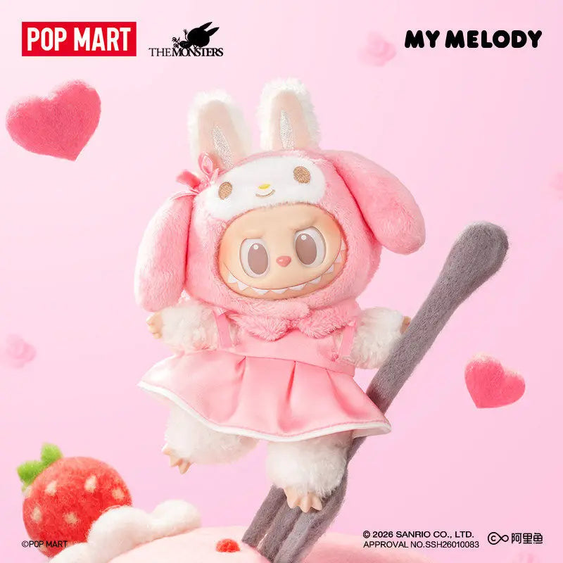 Labubu X Sanrio Family The Monsters Vinyl Plush Doll POP MART Kawaii Anime Figure Mystery Box Trendy Toy KeyChain Gift
