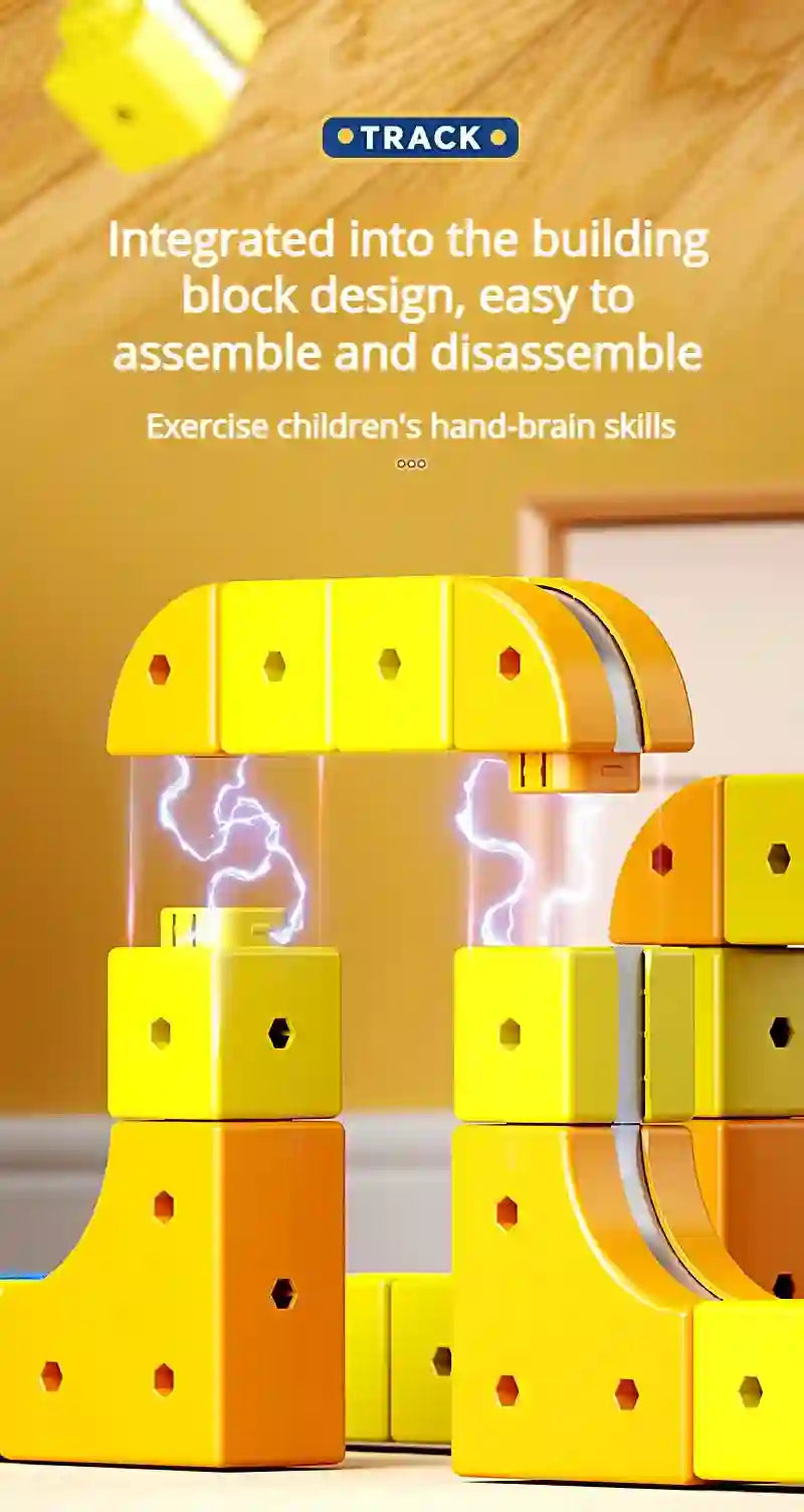 DIY Electric Magnetic Track Set With High-Speed Rail Vehicles (1-100+pieces)