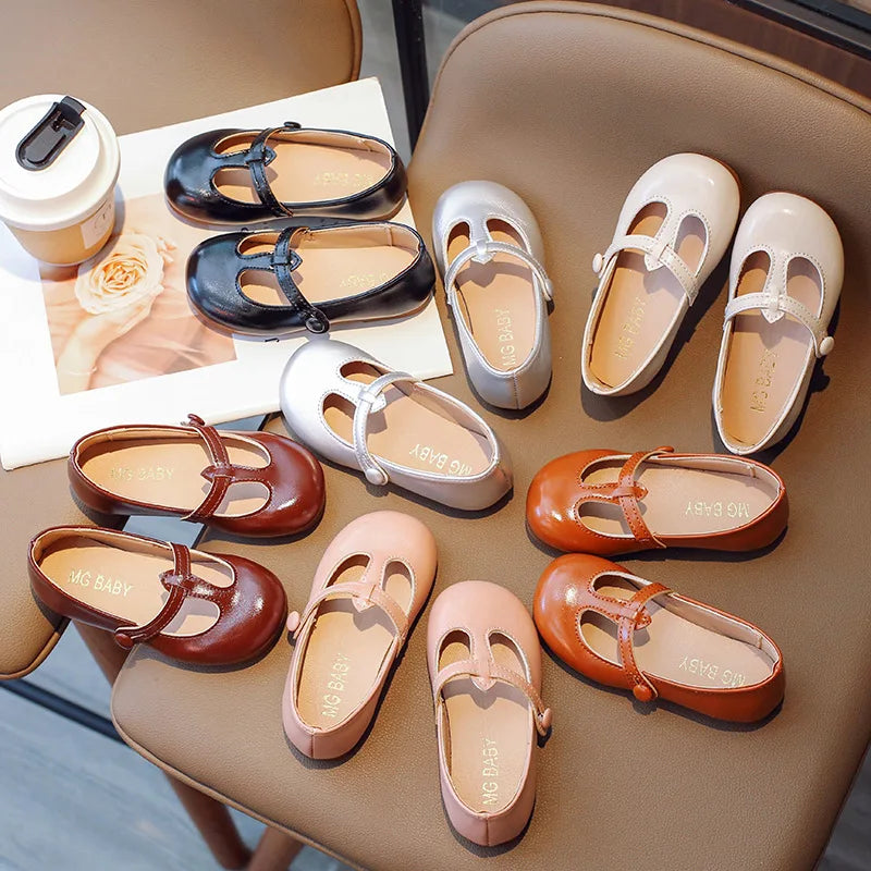 2025 new style soft soled leather shoes  fashionable and versatile princess shoes