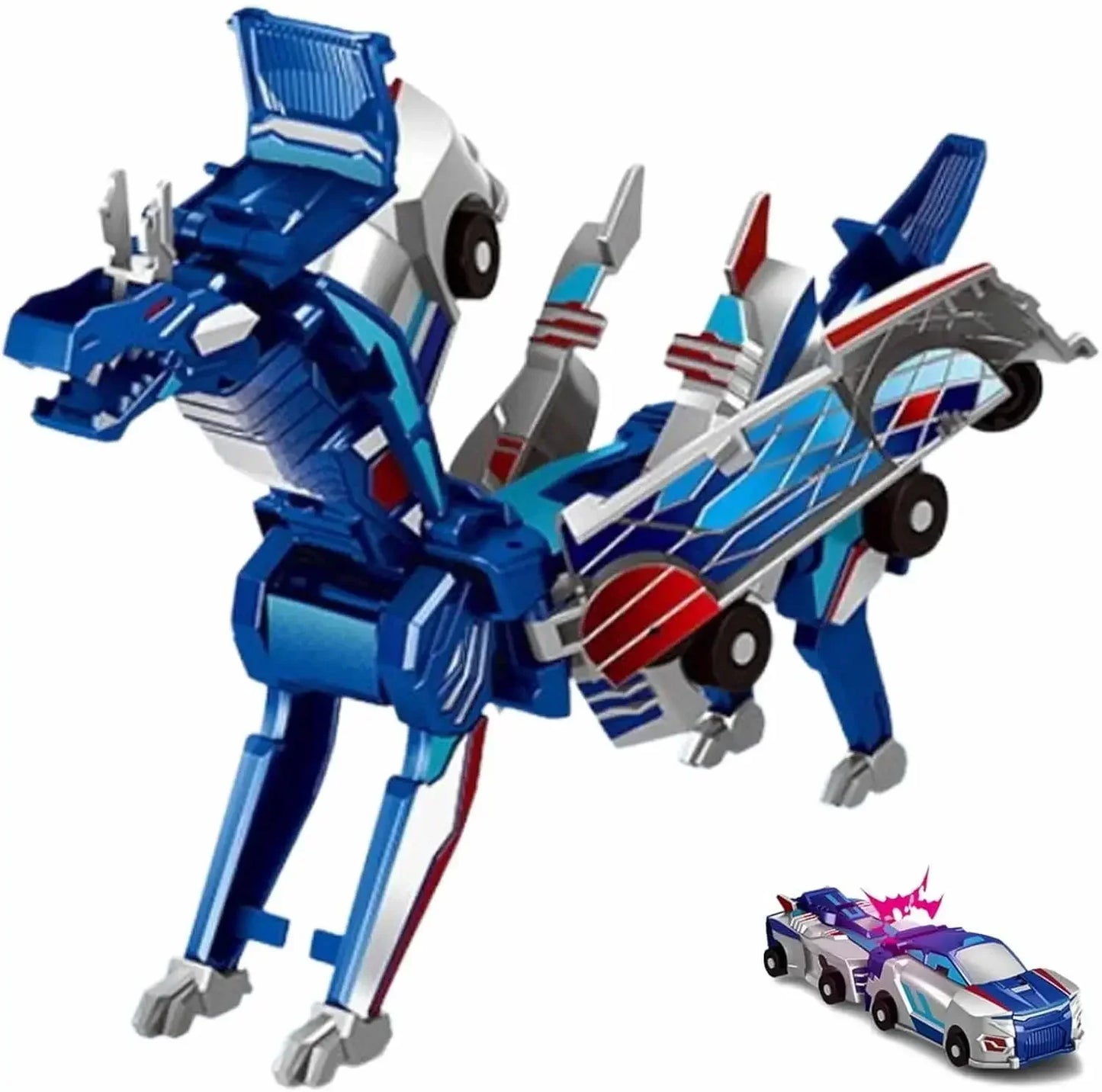 Car God Quick Transformation Toy Dinosaur Flying  Pegasus Unicorn