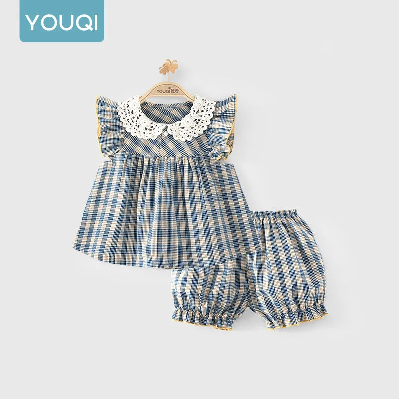 Eve Baby Girl Outfit Set, Camisole Top with Polka Dot Shorts