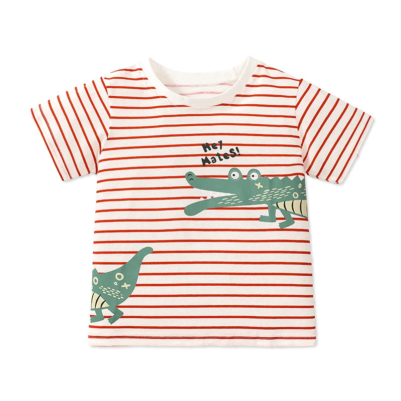 Matias Baby Boys Crocodile Striped T shirts - GuGuTon baby store - Baby Fashion - Toddlers Outfits - Babies Outfits - Toddler Clothes - Kids Clothing - Newborn Clothes - Newborn Wear - Kids Wear - Trending Clothes - Trending Outfits - Fall Fashion - Winter Fashion - Girls Clothes - Boys Clothes - Babies Wear - Kids Accessories - KidsWear - Summer Clothes - Summer Fashion - Summer Trend - Falls Sweaters - Tops - Bottom - Jeans - Blouse - Dresses - Newborn Dresses - Toys