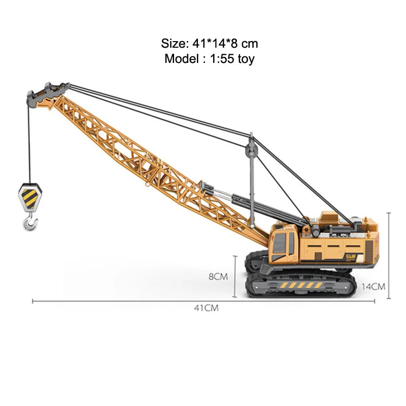2 in 1 Toys for Boys Alloy Tractor Kids Excavator Bulldozer Miniature Truck Model Diecast Engineering Vehicle Children Gifts