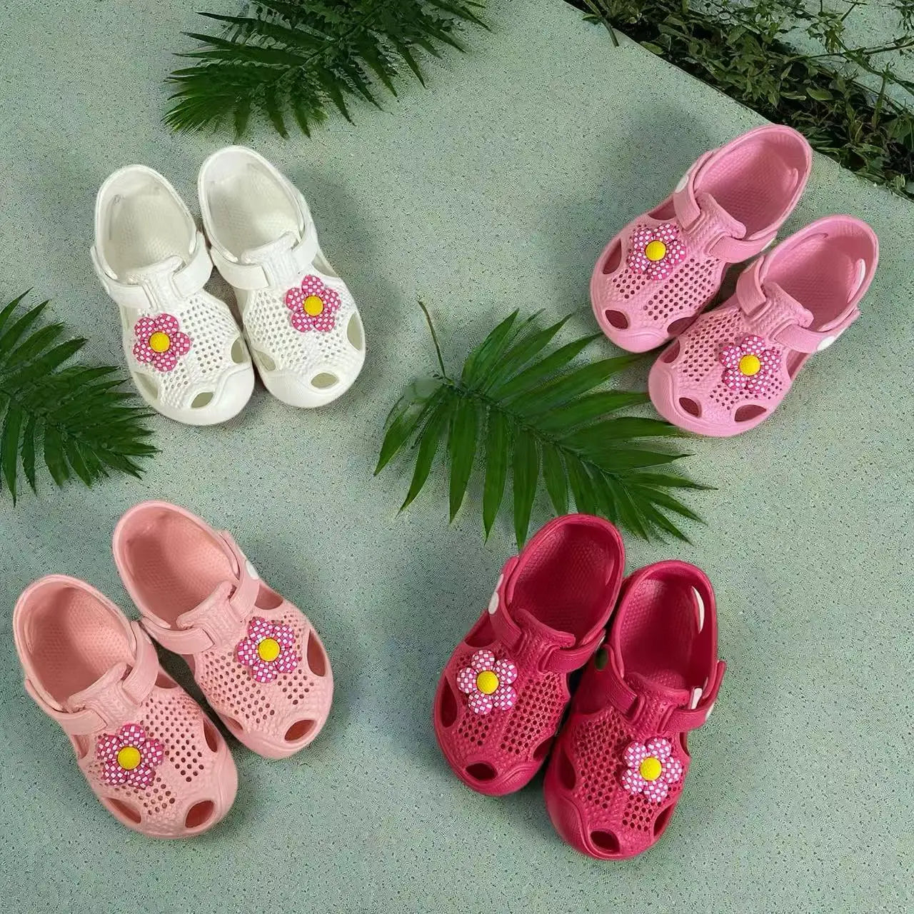 Girls' Floral Toddler Learning Shoes Lightweight Breathable Sandals