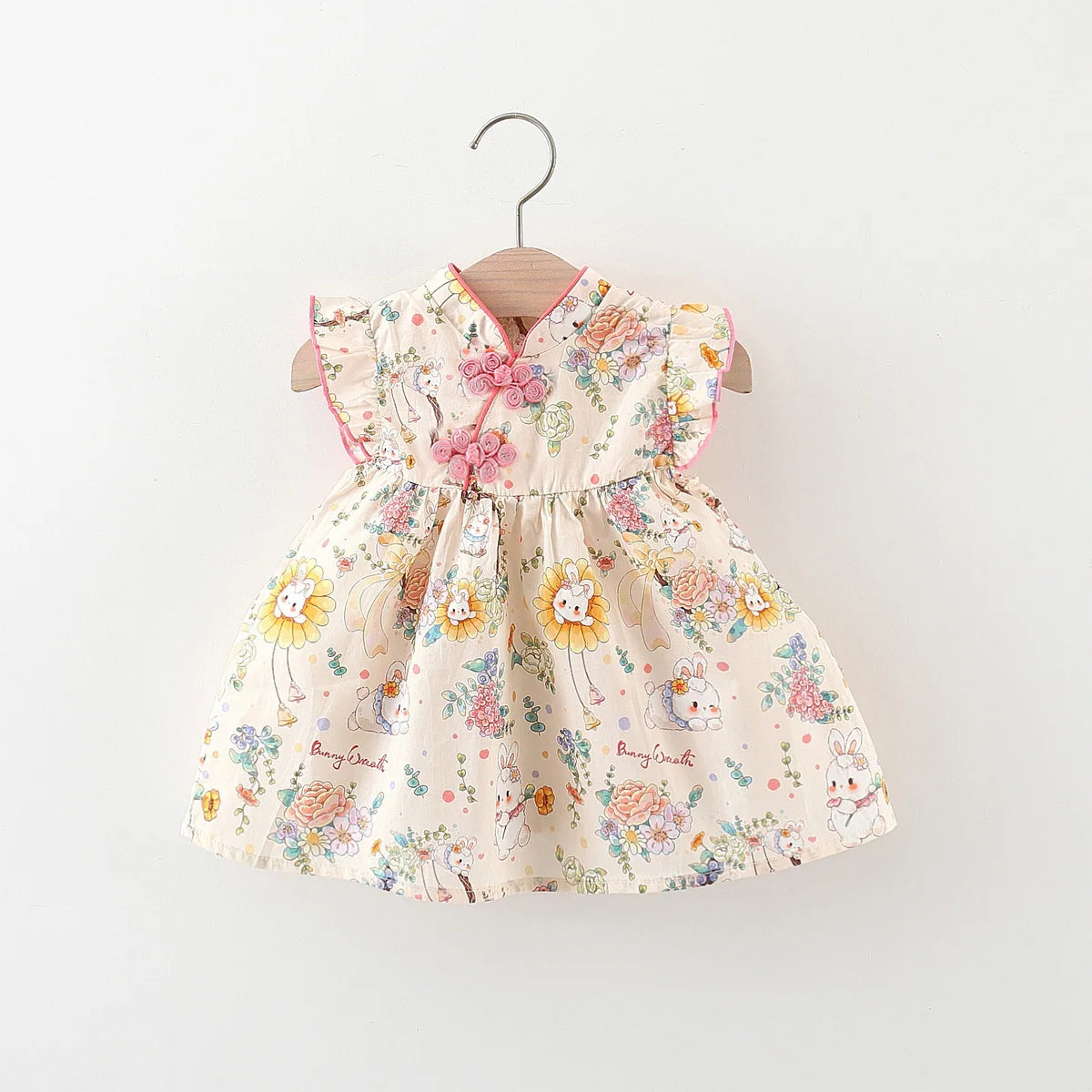 Summer Baby Girl's New Dress Sweet Little Rabbit Printed
