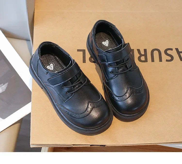 School Student Shoes for Boys Kid Spring Autumn Block New Black Boy Girl Loafer Soft Sole Kid Flats