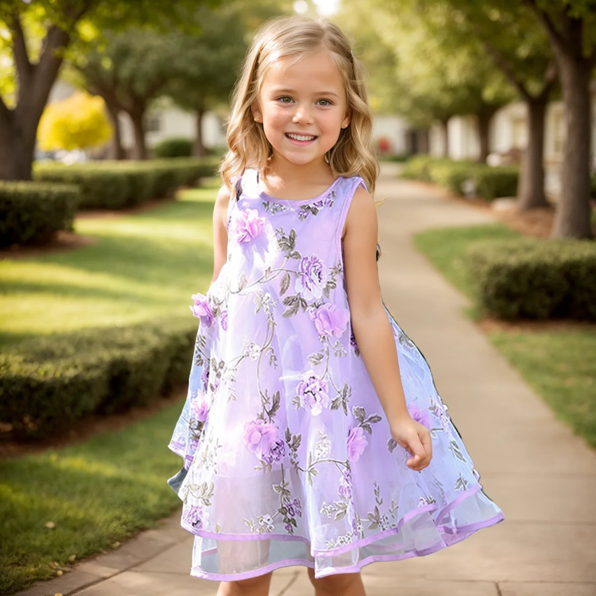 Girls Flower Bohemian Summer Dress ChildKids Girl Beach Dresses