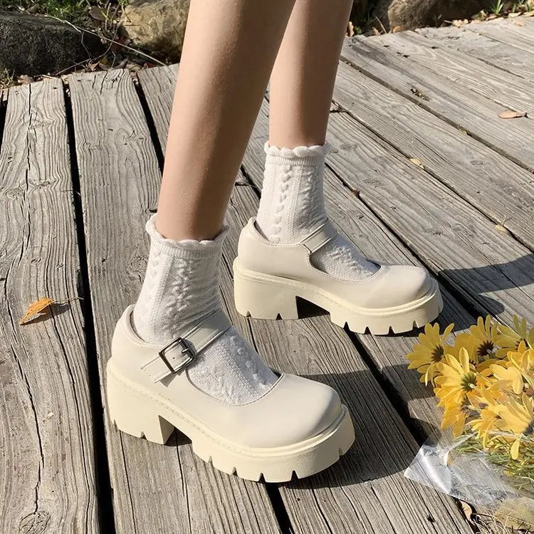 2025 Summer New School Girl JK Loafer Pumps Platform Shoes