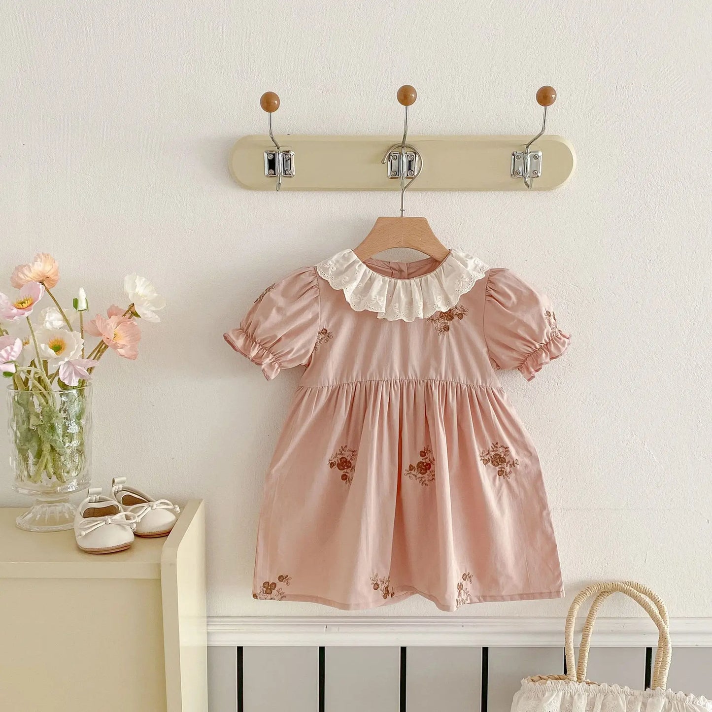 Luna Lace Collar Flower Dress