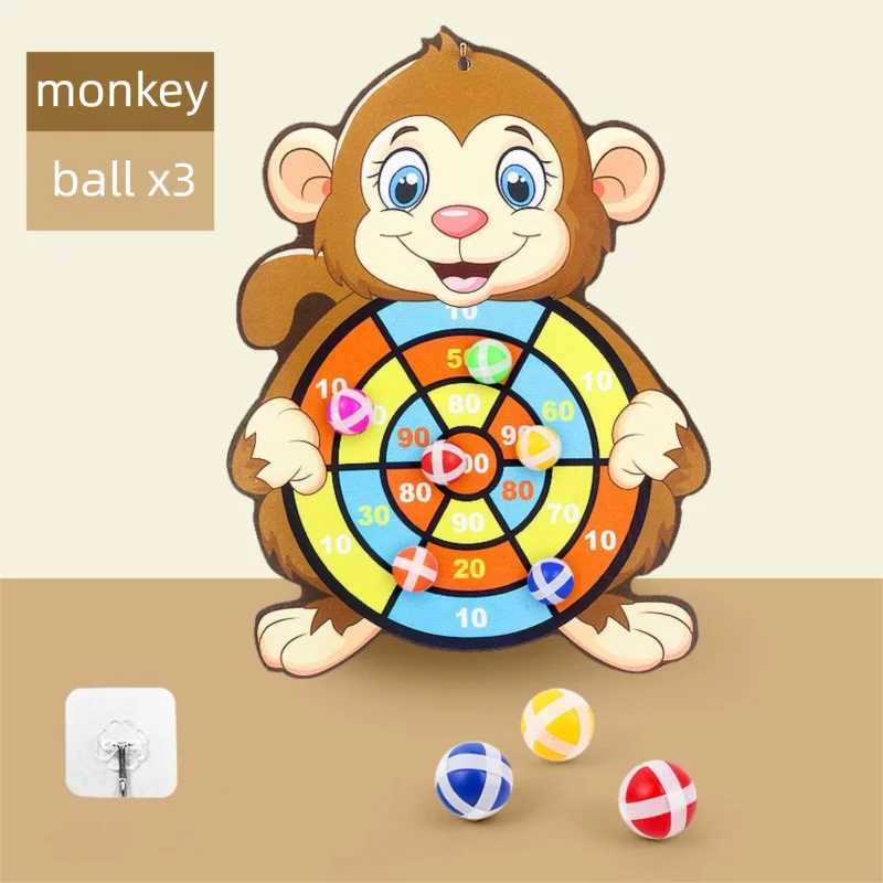 Educational Games Dart Board Baby Toy Stickey Ball Dart Montessori Games