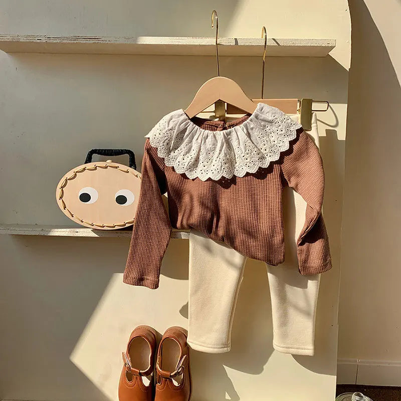 Judith Ruffled Edge Baby Knitwear Tops