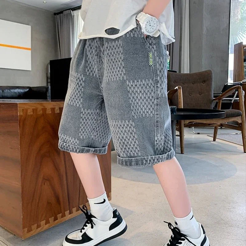 Oliver Summer Kids Korean Version Loose Fashion Casual Cowboy - GuGuTon baby store - Baby Fashion - Toddlers Outfits - Babies Outfits - Toddler Clothes - Kids Clothing - Newborn Clothes - Newborn Wear - Kids Wear - Trending Clothes - Trending Outfits - Fall Fashion - Winter Fashion - Girls Clothes - Boys Clothes - Babies Wear - Kids Accessories - KidsWear - Summer Clothes - Summer Fashion - Summer Trend - Falls Sweaters - Tops - Bottom - Jeans - Blouse - Dresses - Newborn Dresses - Toys