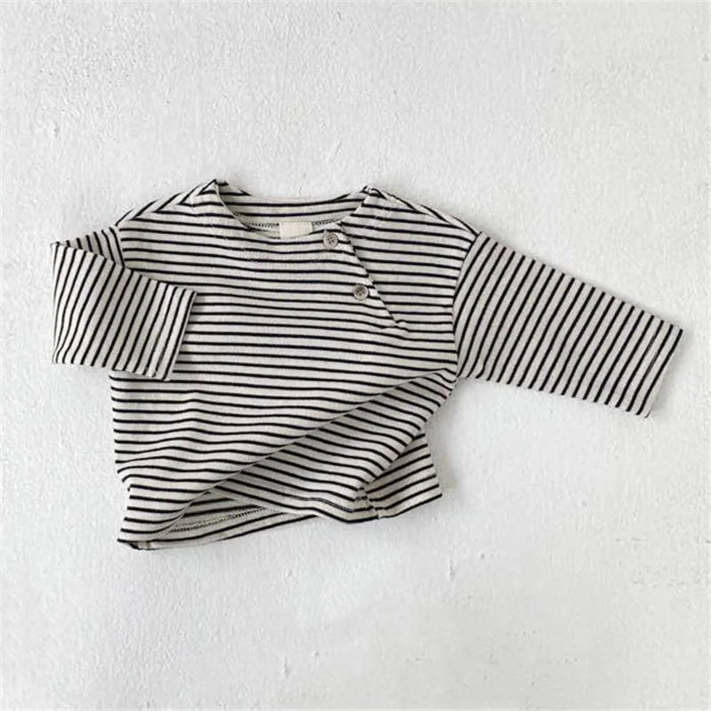 Awilda Baby Cotton Long Sleeve Striped Top