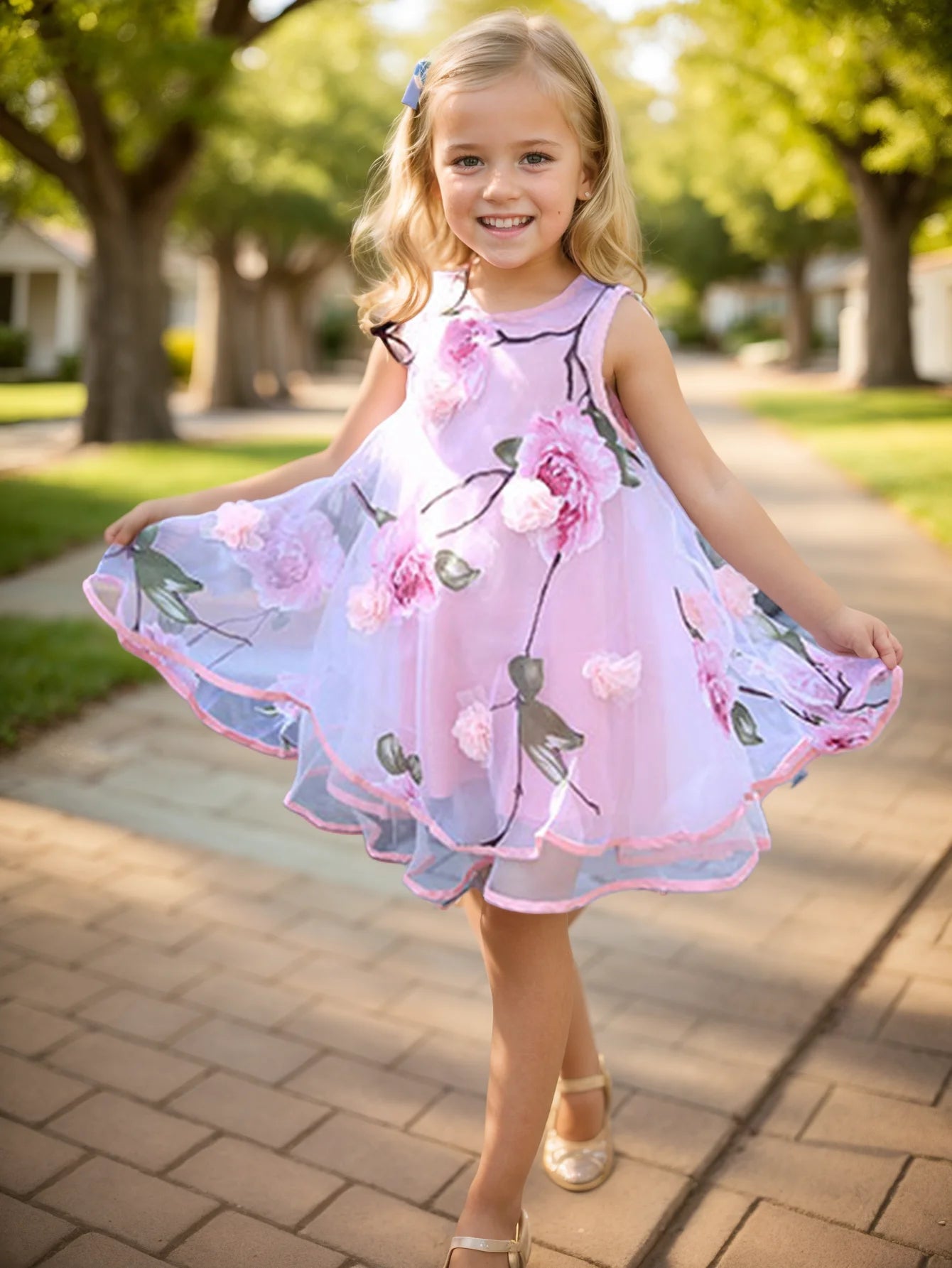 Girls Flower Bohemian Summer Dress ChildKids Girl Beach Dresses