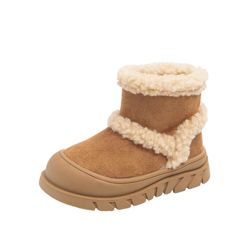 Children's Snow Boots 2-12 Years Old Padded Boys Girls Cotton Shoes