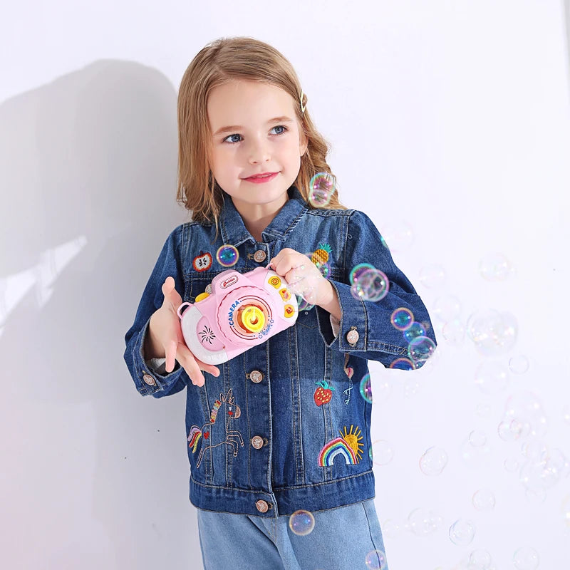 Yanet Girls Fashion Embroidery Cartoon Jacket