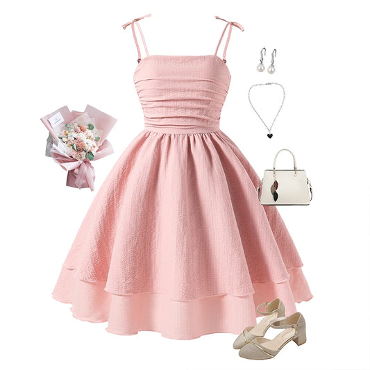 Indie Pink Tiered Princess Dress for Girls 7-13Y