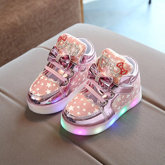 Lyra Kids Light Up Sneakers - Luminous Board Shoes for Spring