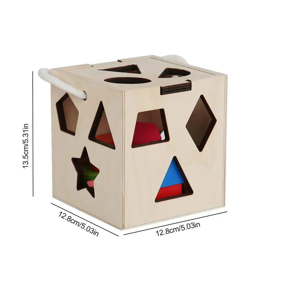 Montessori Shape Sorter Wooden Sorting Develop Fine Motor Skills Toy
