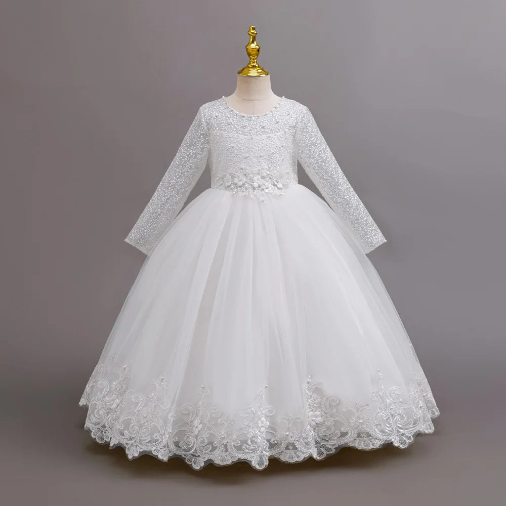 girls dress Long dresses for girls aged 4-12 Birthday dress Gorgeous and elegant beauty pageant dress