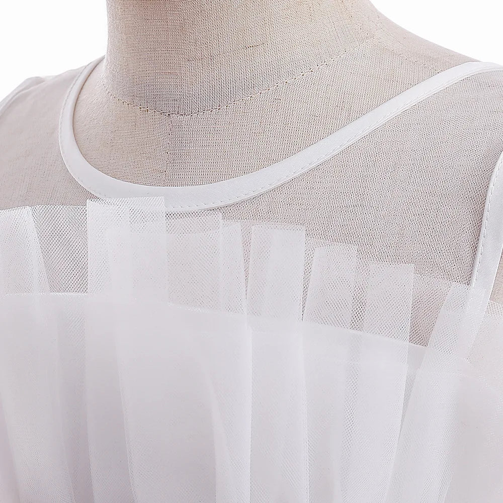 Summer Baptism Bridesmaids Party Baby Girls Dresses Tulle Trailing Wedding Birthday Princess Dress