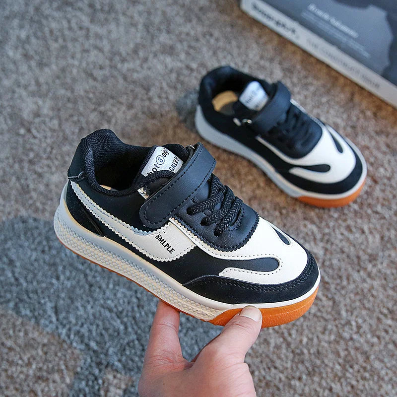 Spring Autumn New Children Sneakers Boys Girls Low Help Skate Leather Shoes