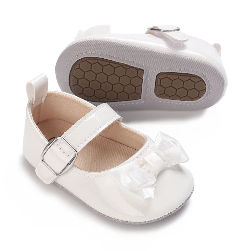 White Shoes for Baby Girl 0-18M Girl Soft Sole Princess Shoes Formal Wedding Birthday Party Toddler