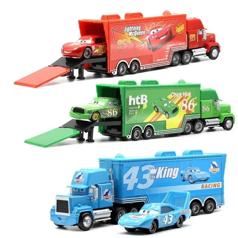 2025 New Disney Pixar Cars And Truck Set Lightning Mcqueen Uncle Mike Model Trucks Racing Car New Year Christmas Gift for Boys