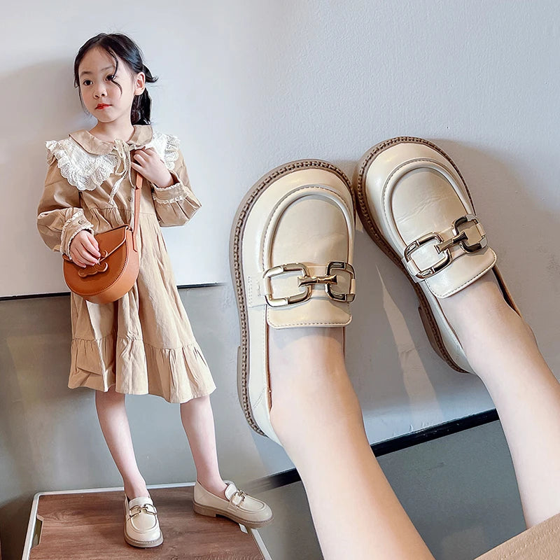 Girls' Princess Shoes 2025 Spring and Autumn Soft Soles Non-slip Foreign Style British Performance Loafers
