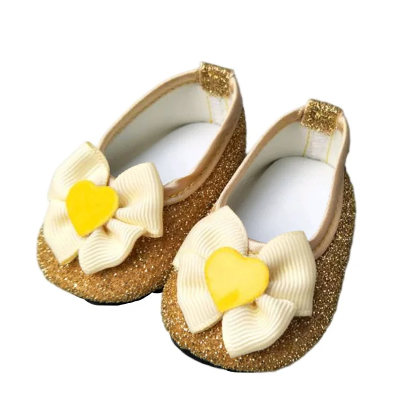 Baby Doll Shoes for 43cm Born Baby Doll Single Shoes Fits for 18" Girl Doll Sequin Shoes Accessories