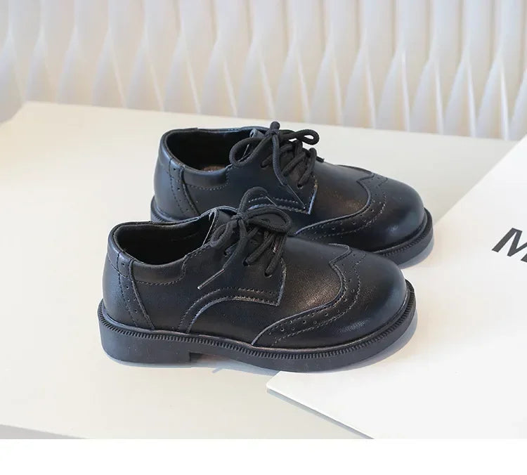School Student Shoes for Boys Kid Spring Autumn Block New Black Boy Girl Loafer Soft Sole Kid Flats