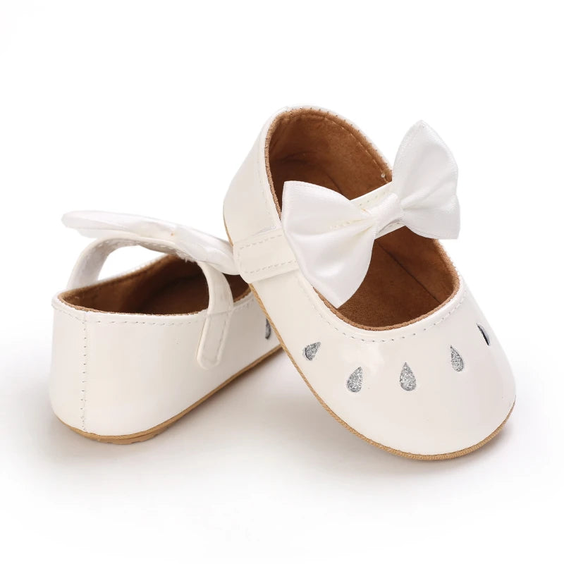 White Shoes for Baby Girl 0-18M Girl Soft Sole Princess Shoes Formal Wedding Birthday Party Toddler