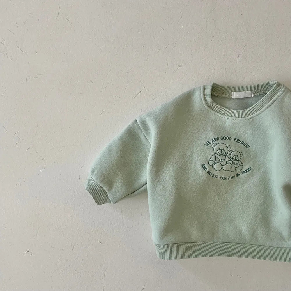 Hilario Long Sleeve Plus Velvet Cartoon Pullover Sweater - GuGuTon baby store - Baby Fashion - Toddlers Outfits - Babies Outfits - Toddler Clothes - Kids Clothing - Newborn Clothes - Newborn Wear - Kids Wear - Trending Clothes - Trending Outfits - Fall Fashion - Winter Fashion - Girls Clothes - Boys Clothes - Babies Wear - Kids Accessories - KidsWear - Summer Clothes - Summer Fashion - Summer Trend - Falls Sweaters - Tops - Bottom - Jeans - Blouse - Dresses - Newborn Dresses - Toys