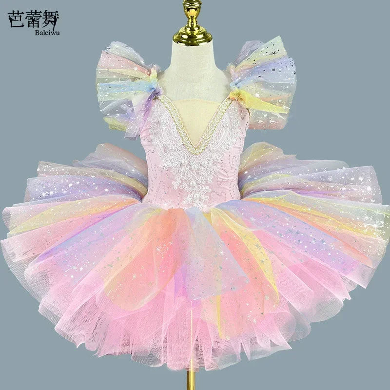 Summer Stage Ballet Leotards Girls Dresses Princess Dance Girl Dress