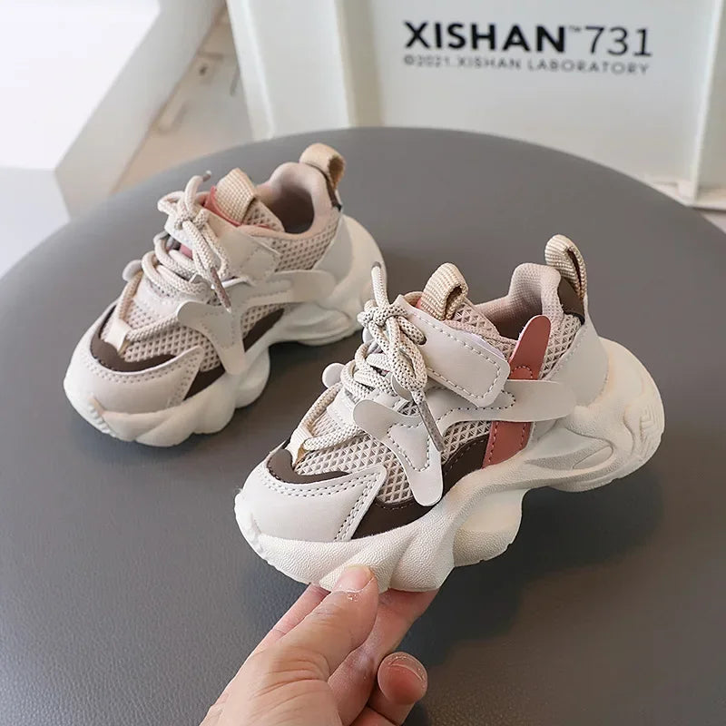 2024 Children's Sneakers Boy Spring Autumn Kids School Basketball Shoes Fashion Girls Causal Walking Shoes Breathable Non-slip