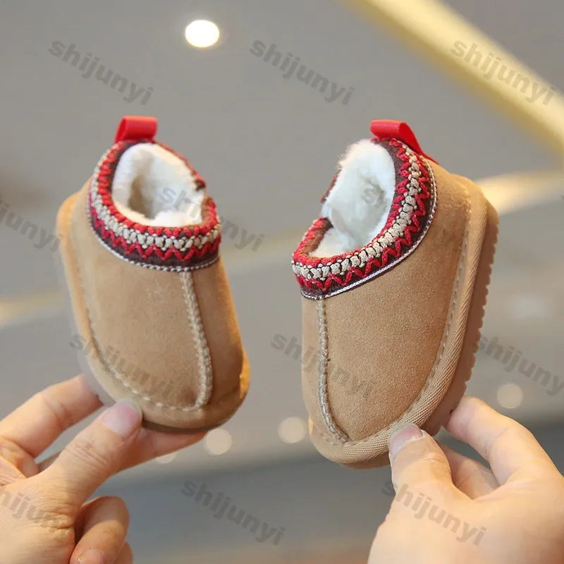 Baby Warm Casual Flat Low Top Snow Boots 2025 Winter Fashion  Cotton Shoes