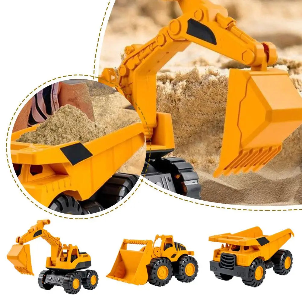 Big Inertia Engineering Toy Truck for Kids Thickened Drop-Resistant Beach Excavator Shovels