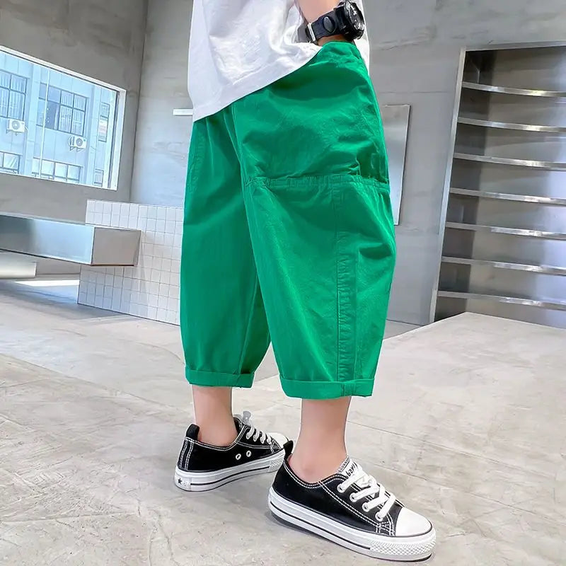 Darío Loose Trousers Teen Boys Casual Thin Multi-Pocket Cargo