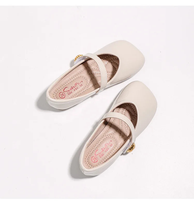 Zapatos Niña Girl Leather Shoe New Red Princess Shoes Summer Flat Sole Single Shoe Mary Jane Shoe Lolita Shoes Girl Kids Shoes