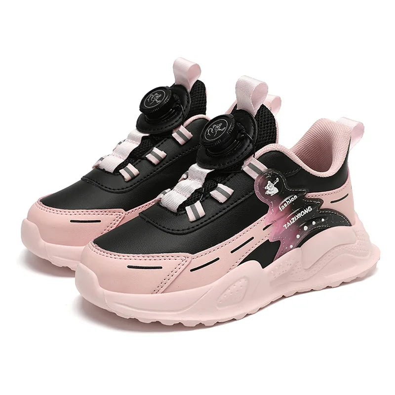 Autumn Winter Kids Anti-Skid Leather Sneakers