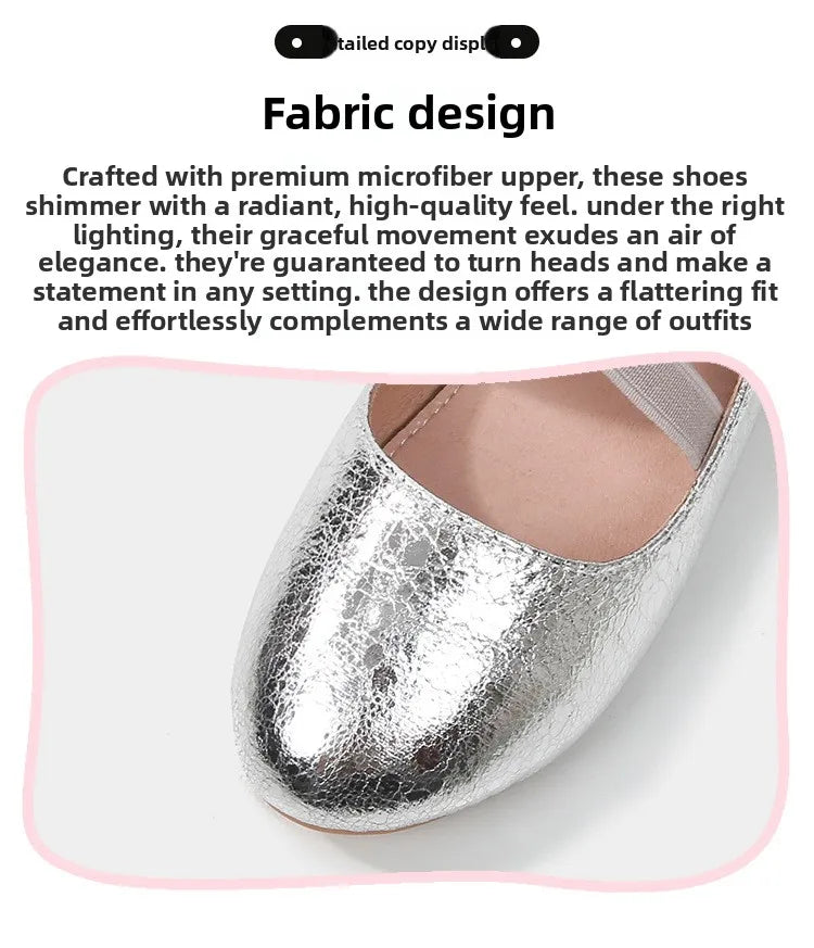 2026 New Girl Shoe Girl Christmas Shoes Party Performance Ballet Flats Slip on Boat Shoes Girl Dress Ballerina Princess Shoes