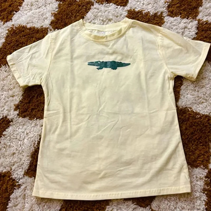 Olga Unisex Cartoon Tops for Summer