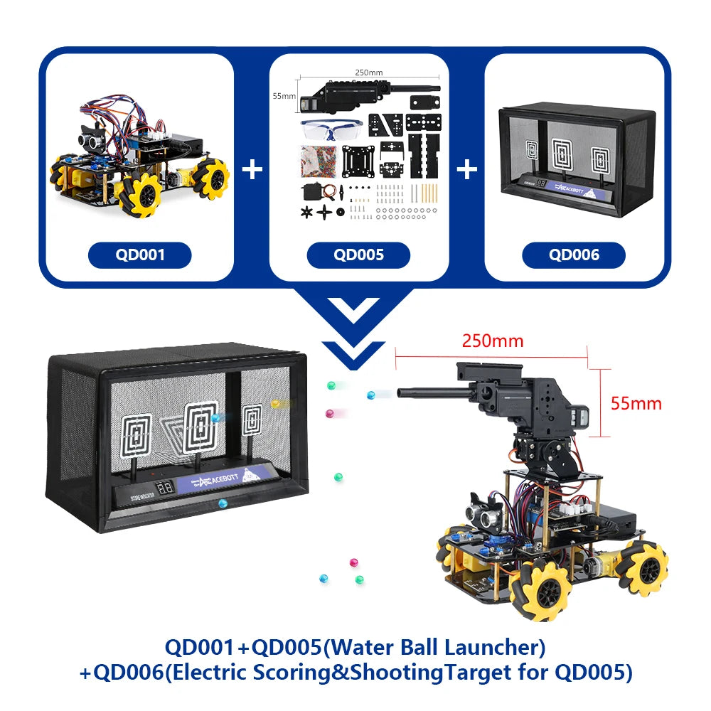 ACEBOTT Robot Car Starter Kit with ESP32 for Arduino Projects
