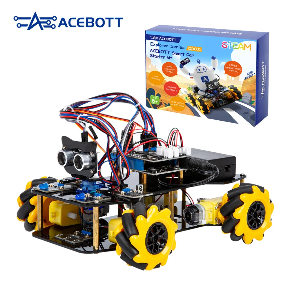 ACEBOTT Robot Car Starter Kit with ESP32 for Arduino Projects