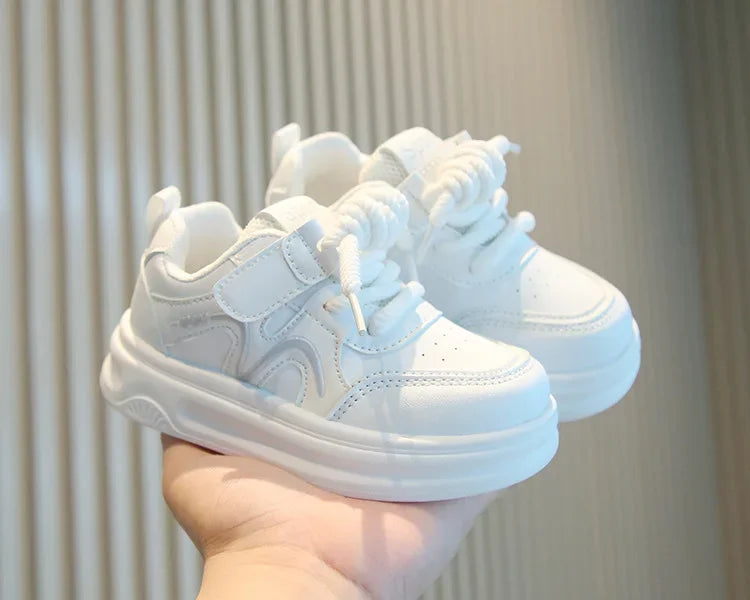 Children's Shoe for Girl New Solid White Sports Shoes for Boy Causal Fashion Versatile Kids School Running Sneakers Non-slip