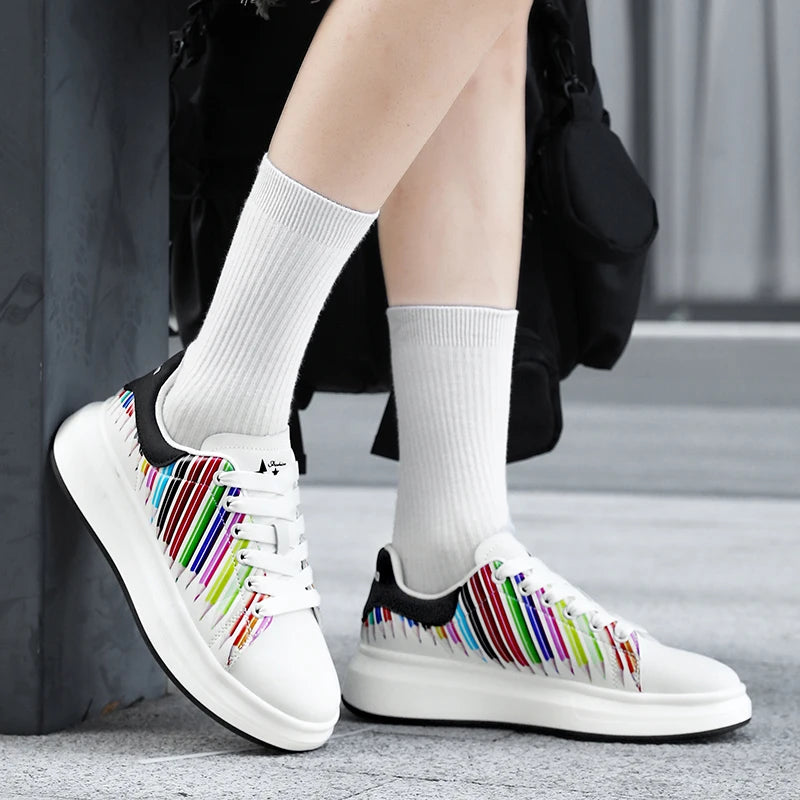Darius Men Thick Soled Casual Sneakers for Daily Wear