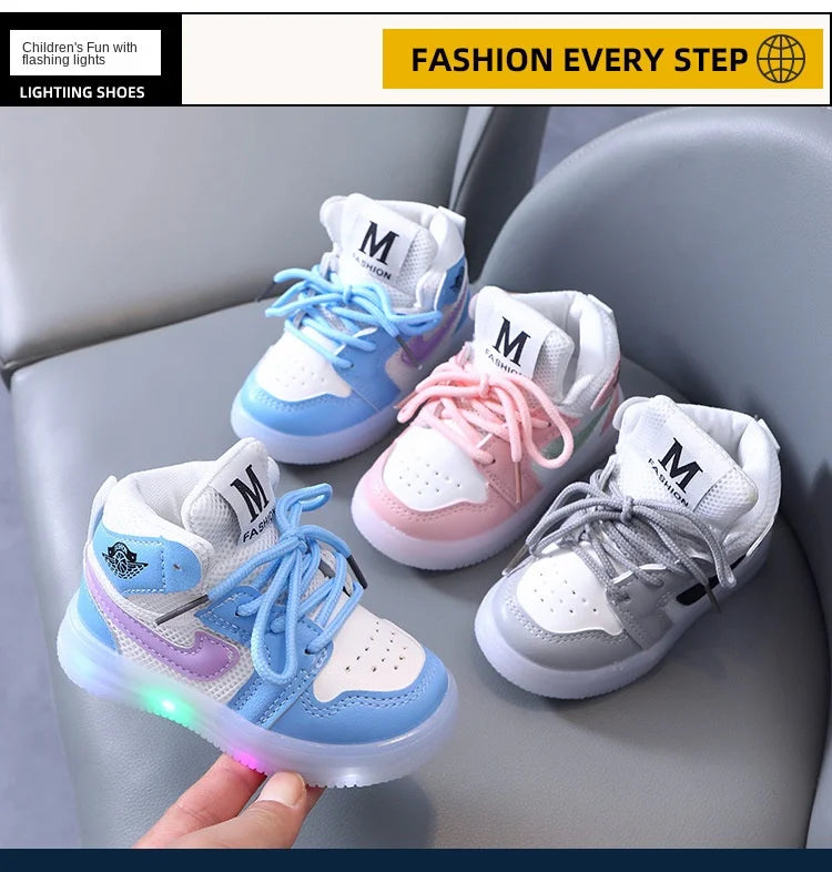 Junior Children Luminous Shoes for Toddlers with LED Lights