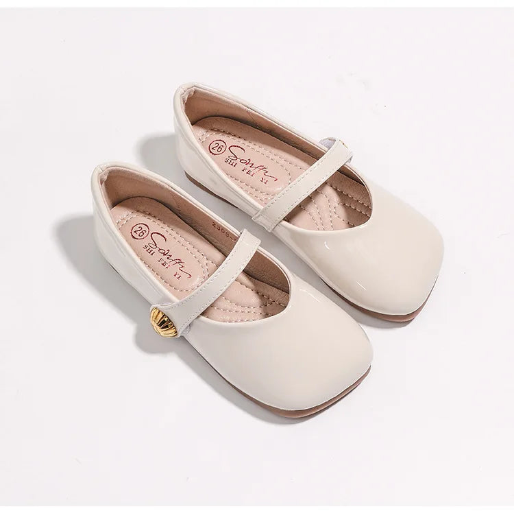 Zapatos Niña Girl Leather Shoe New Red Princess Shoes Summer Flat Sole Single Shoe Mary Jane Shoe Lolita Shoes Girl Kids Shoes