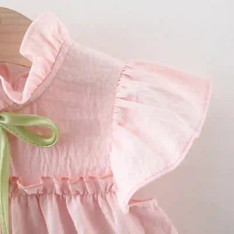 Kamari Pink Tulip Baby Girl Dress for 9 Months to 4 Years